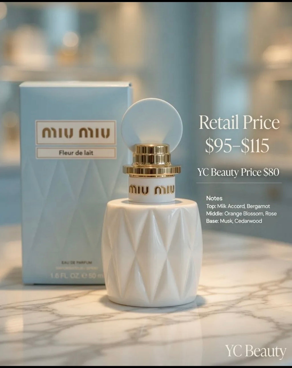 Miu Miu Fleur de Lait Eau de Parfum 50ml | Women’s Luxury Fragrance