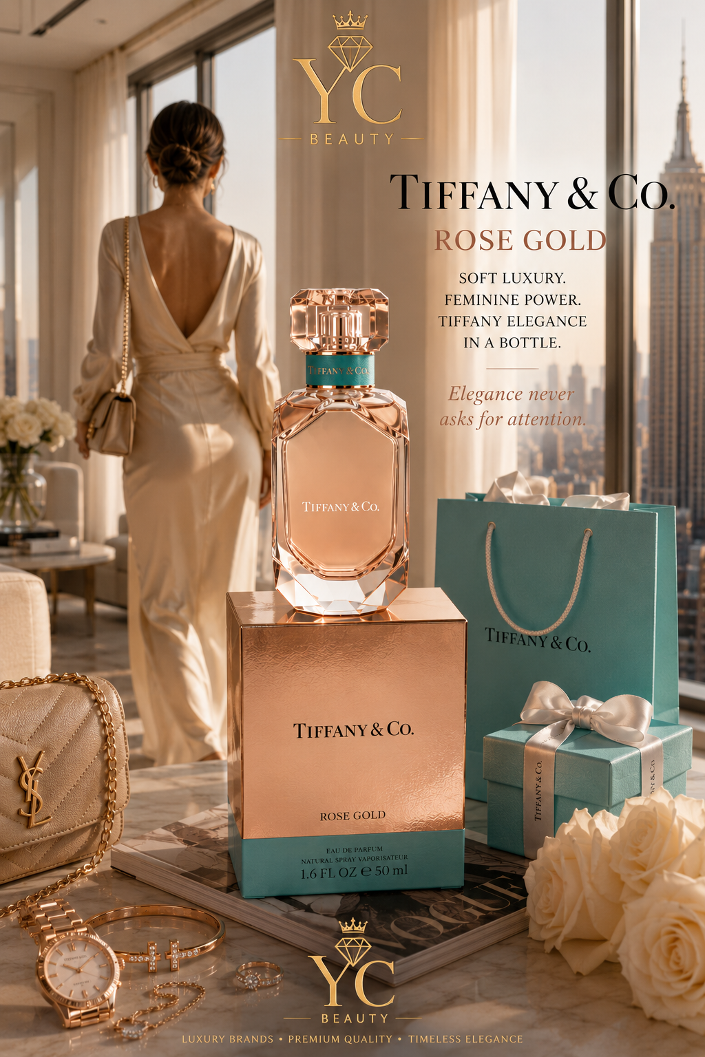 Tiffany & Co. Rose Gold Eau de Parfum 50 ML 1.6 FL OZ – 100% Authentic
