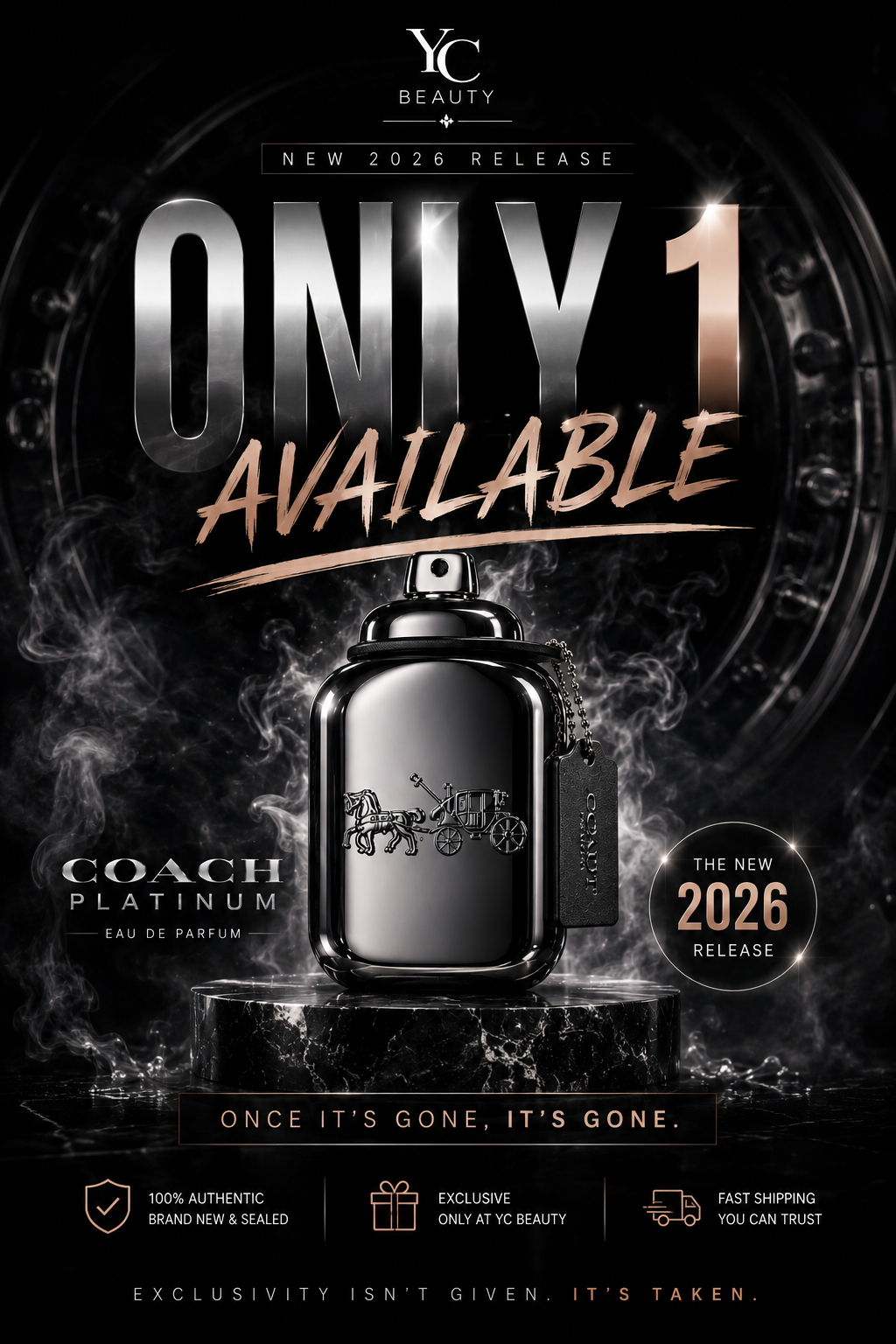 Coach Platinum Parfum 2026 Eau de Parfum 100ml | New Release at YC Beauty
