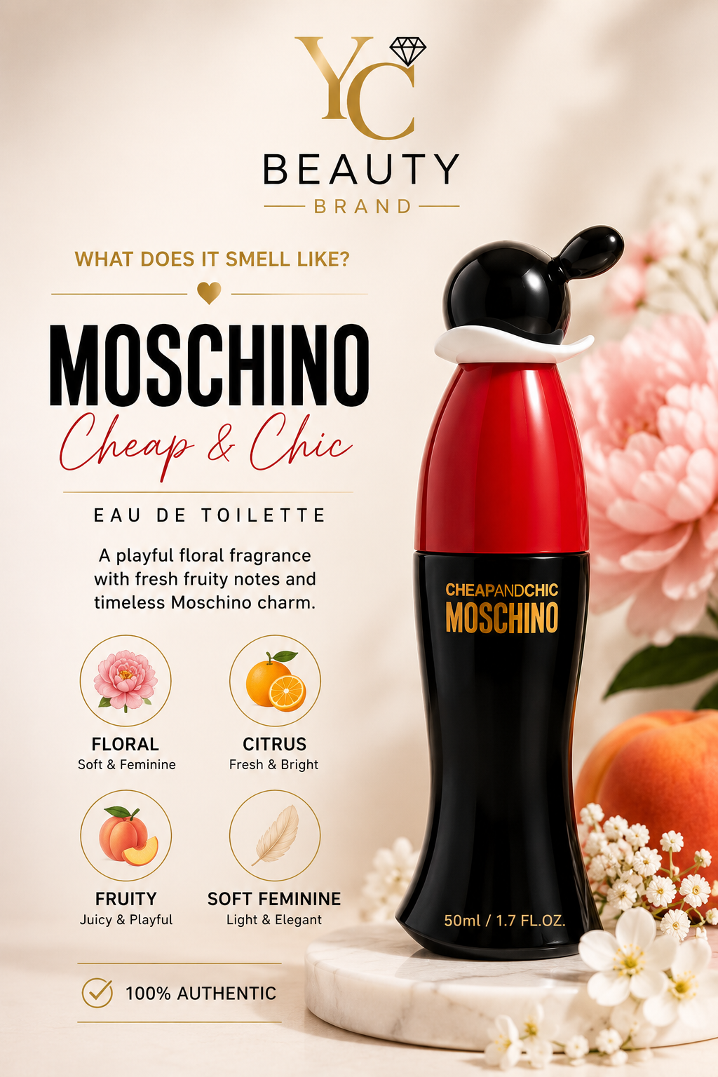 Moschino Cheap & Chic Eau de Toilette 50ml | 100% Authentic Women’s Perfume