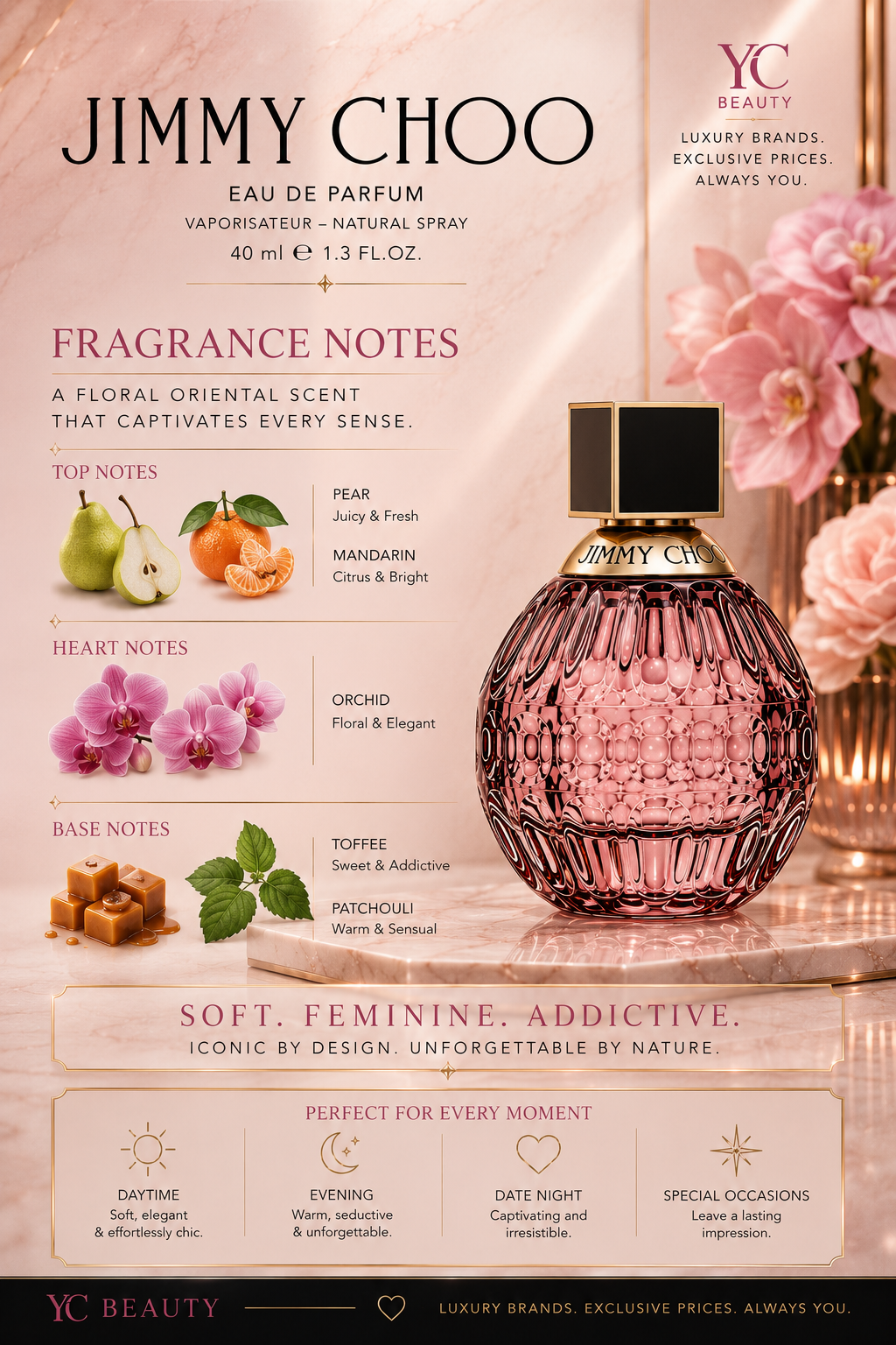 Jimmy Choo Eau de Parfum 40ml | Designer Luxury Fragrance