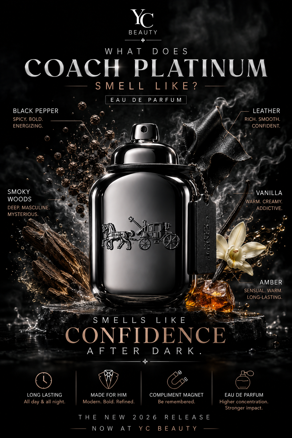 Coach Platinum Parfum 2026 Eau de Parfum 100ml | New Release at YC Beauty