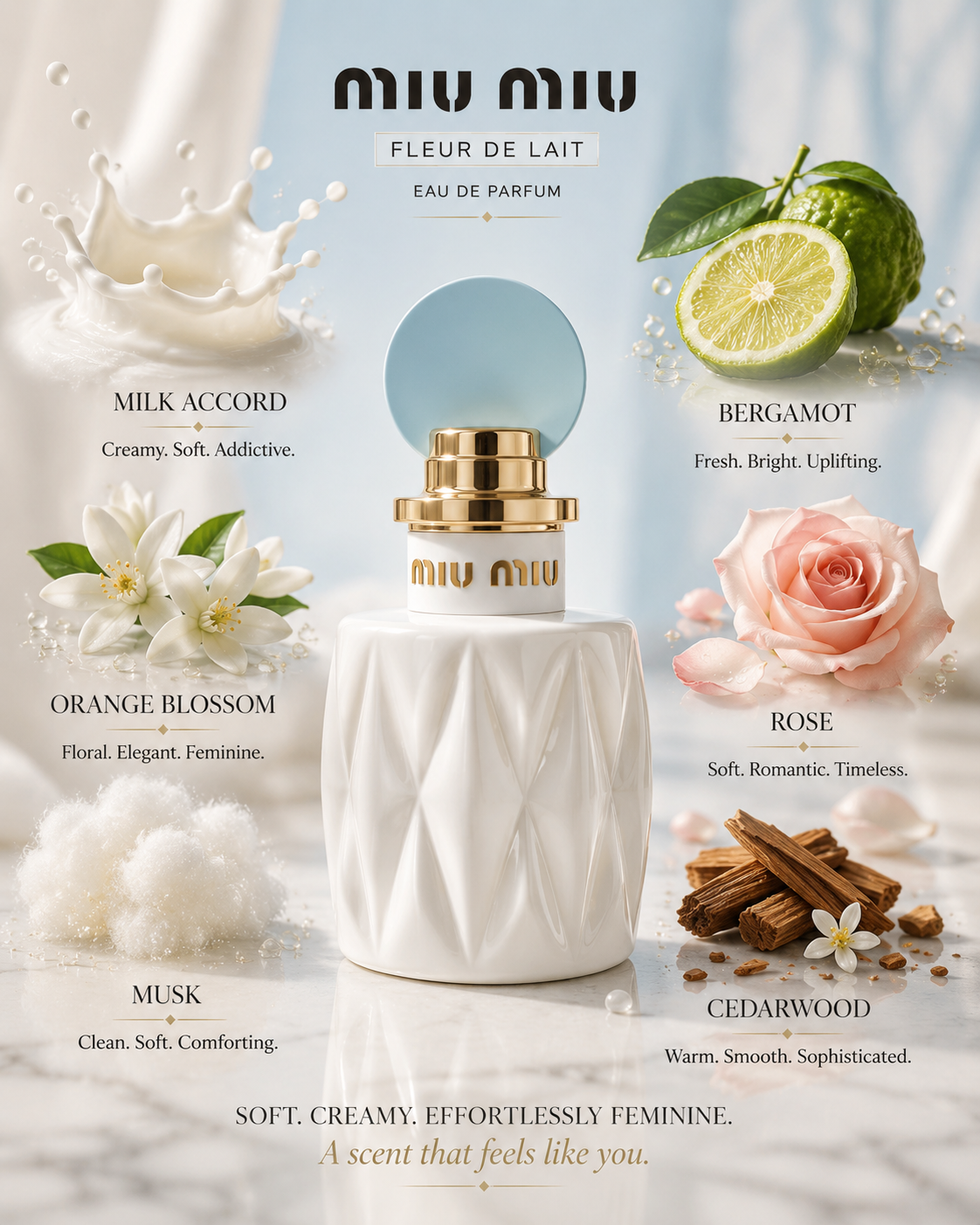 Miu Miu Fleur de Lait Eau de Parfum 50ml | Women’s Luxury Fragrance